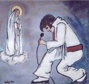 Henrique Tigo - Miracle of the Rosary - Óleo sobre platex - Coleção do Museu Mariano em Fátima - Leiria