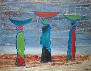 Henrique Tigo - Peixeira em Azul Oleo sobre tela 2004