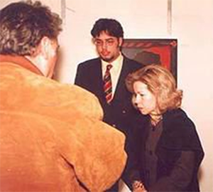 Henrique Tigo - Com a Ministra da Saúde Maria de Belém 1997 numa exposição sua