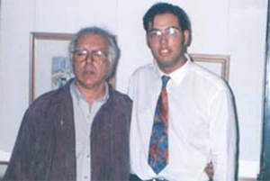 Henrique Tigo - Com o Fadista Carlos do Carmo numa exposição sua em 1995