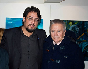 Henrique Tigo - Com o poeta Mário Martin Guia