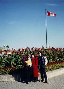Henrique Tigo - Com os Pais nas Cataratas do Niágara no Canadá em 1995